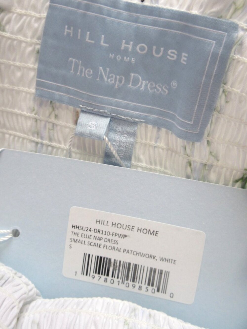 NWT Hill House Ellie Nap in Small Scale Floral Patchwork Smocked Midi Dress S - Picture 8 of 10